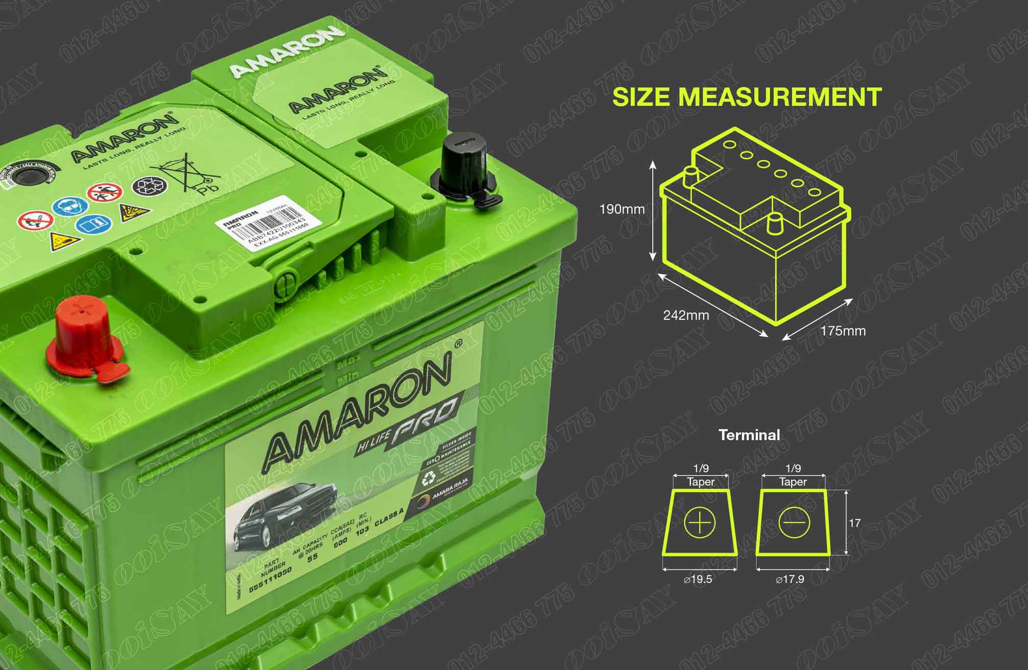 Amaron PRO DIN55R Maintenance Free