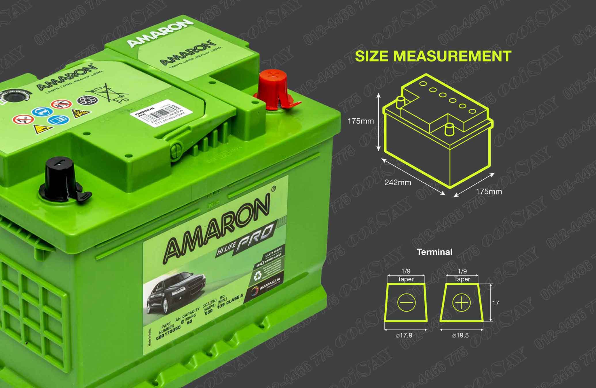 Amaron PRO din60l Maintenance Free