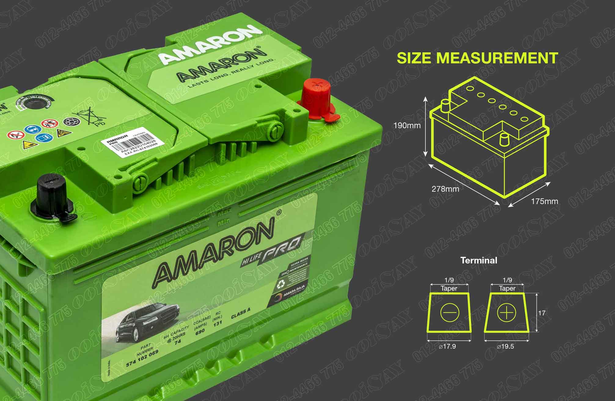 Amaron PRO DIN74 Maintenance Free
