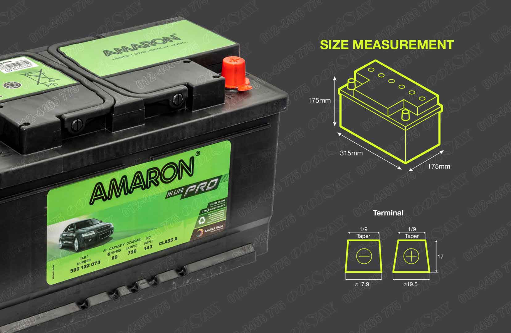 Amaron PRO DIN80 Maintenance Free