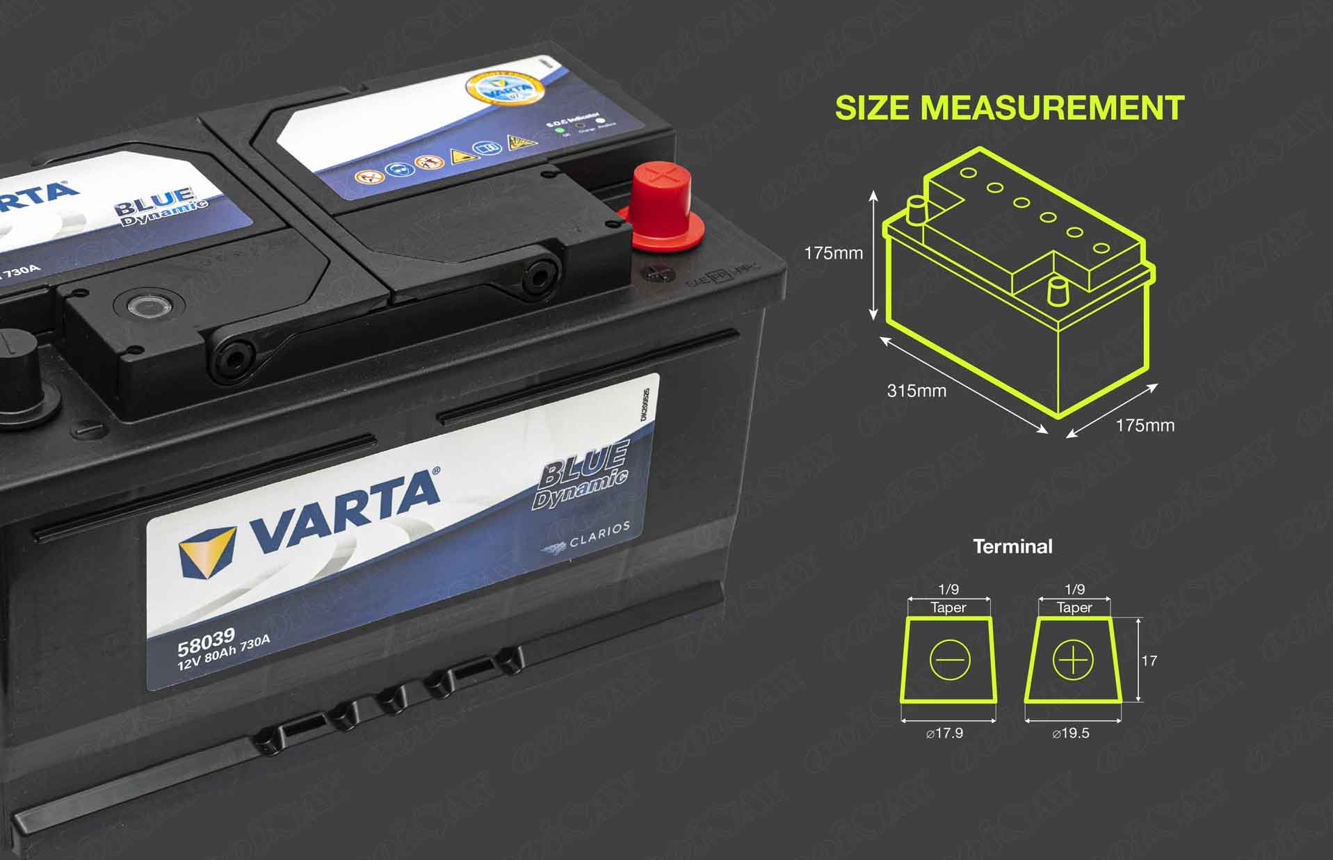 Varta DIN80L Maintenance Free